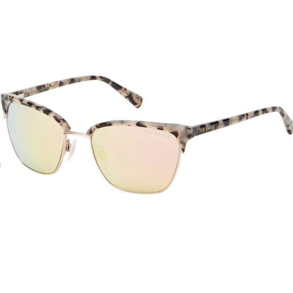 Ted Baker London Full Rim Browline Sunglasses Grey Ivory - Picture 2 of 2